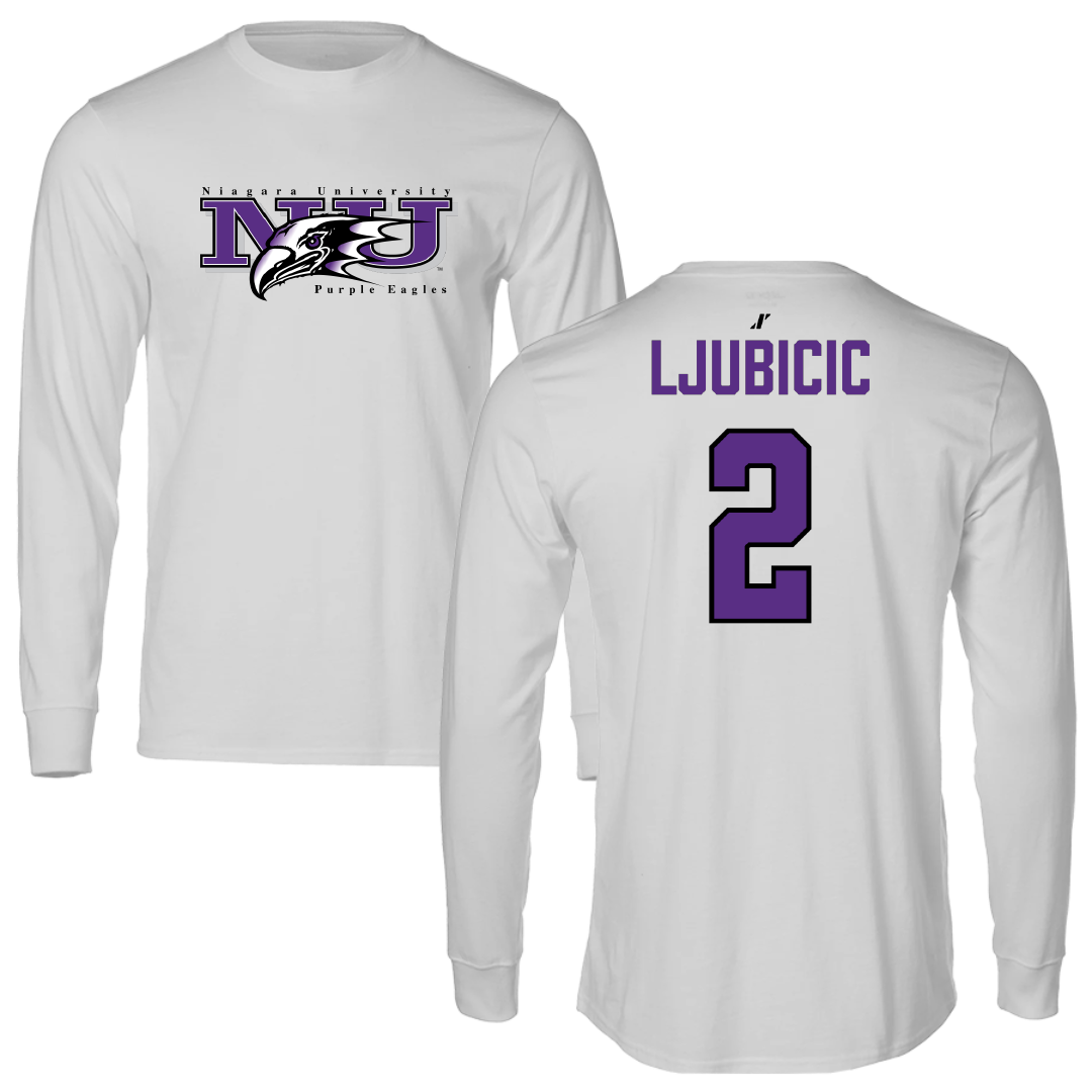 Niagara University Volleyball (W) Light Gray Performance Long Sleeve - #2 Natasa Ljubicic