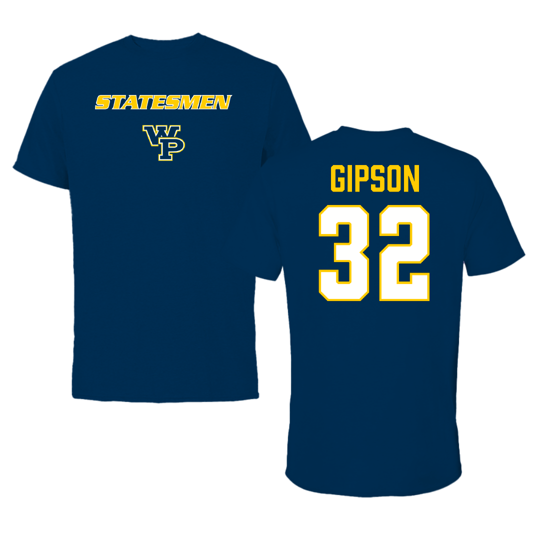 William Penn University Football Navy Performance Tee - #32 MyKell Gipson