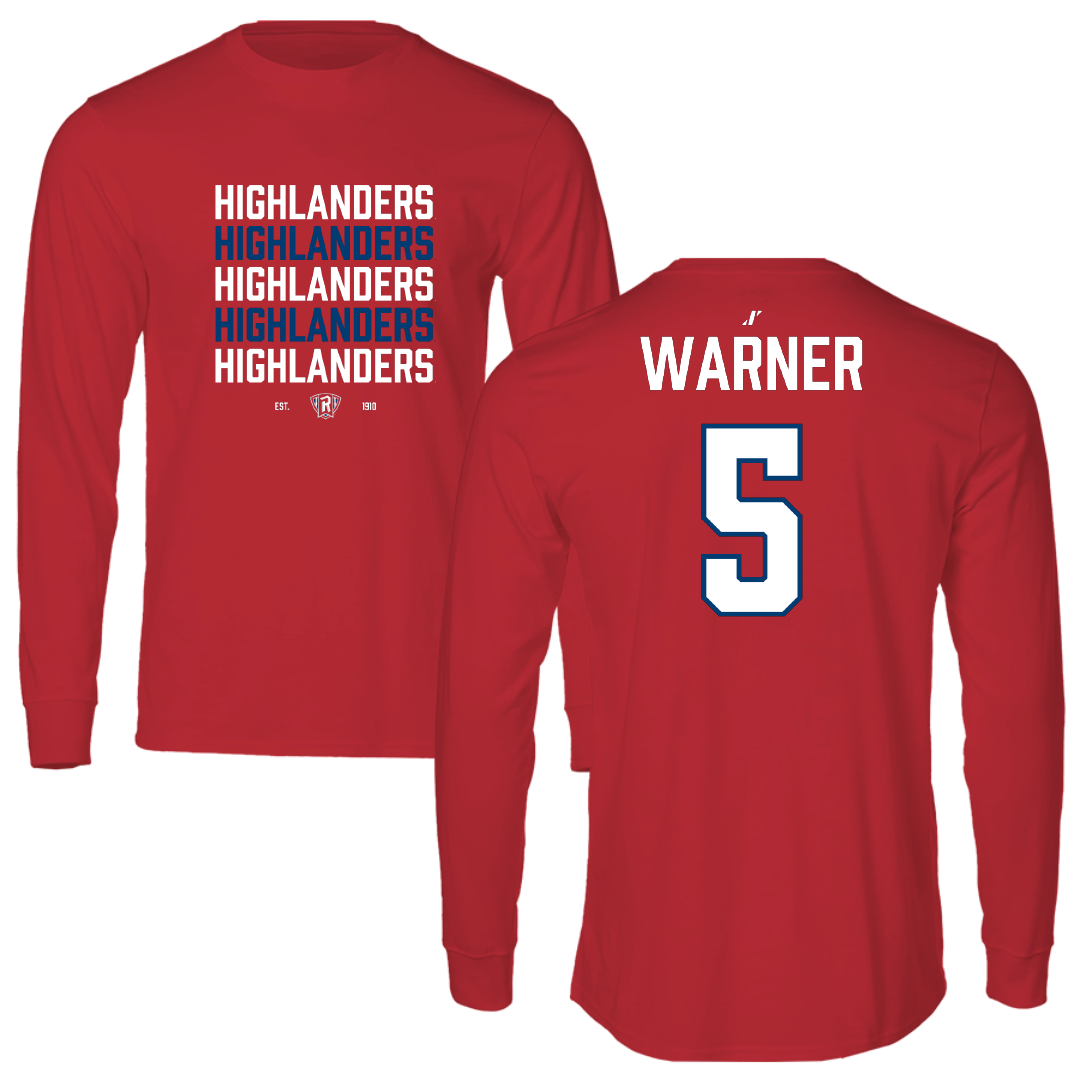 Radford University Lacrosse (W) Red General Long Sleeve - #5 Aleese Warner