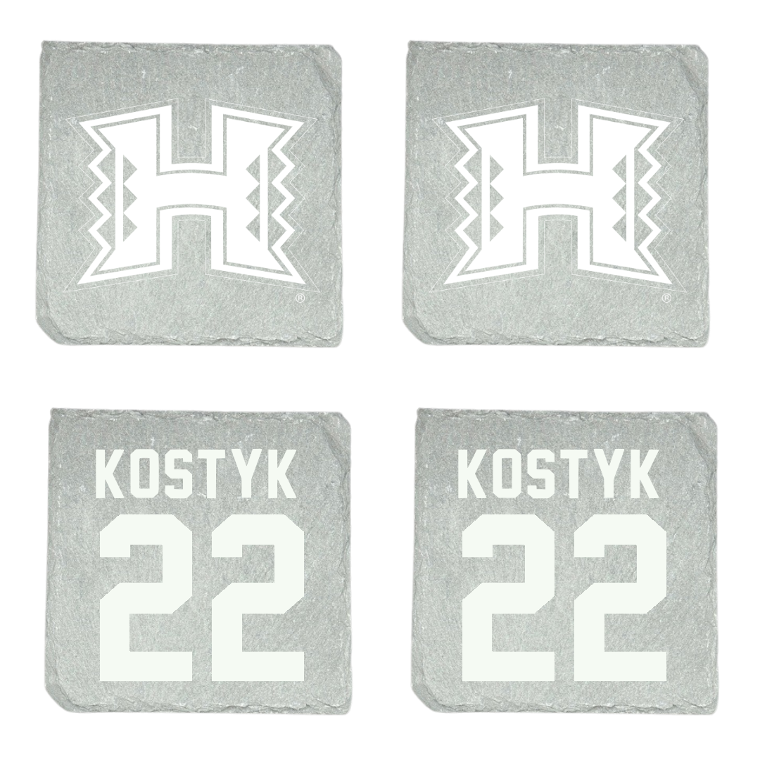 University of Hawaii Softball Stone Coaster (4 Pack)  - #22 Kayla Kostyk
