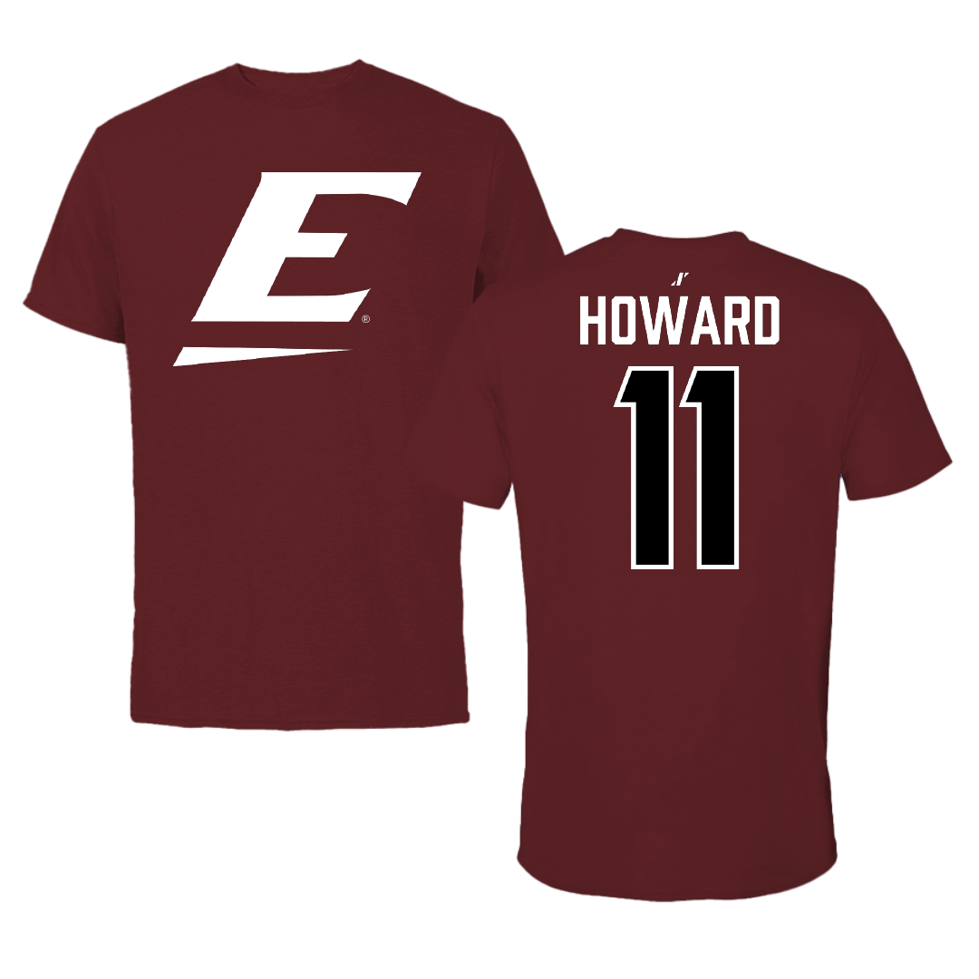 Eastern Kentucky University Football Maroon Performance Tee - #11 Blake Howard