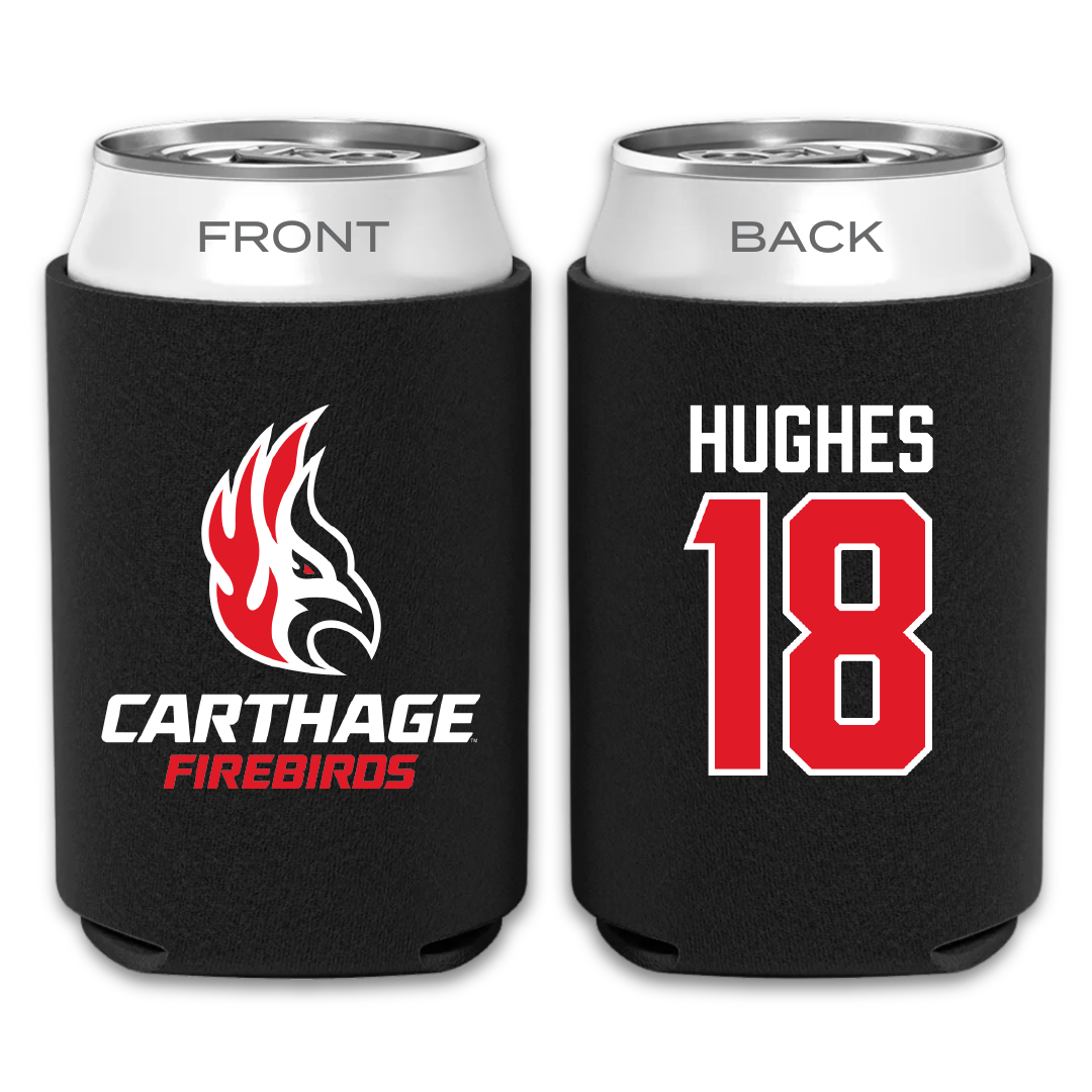 Carthage College Water Polo Black Can Cooler - #18 Emily Hughes