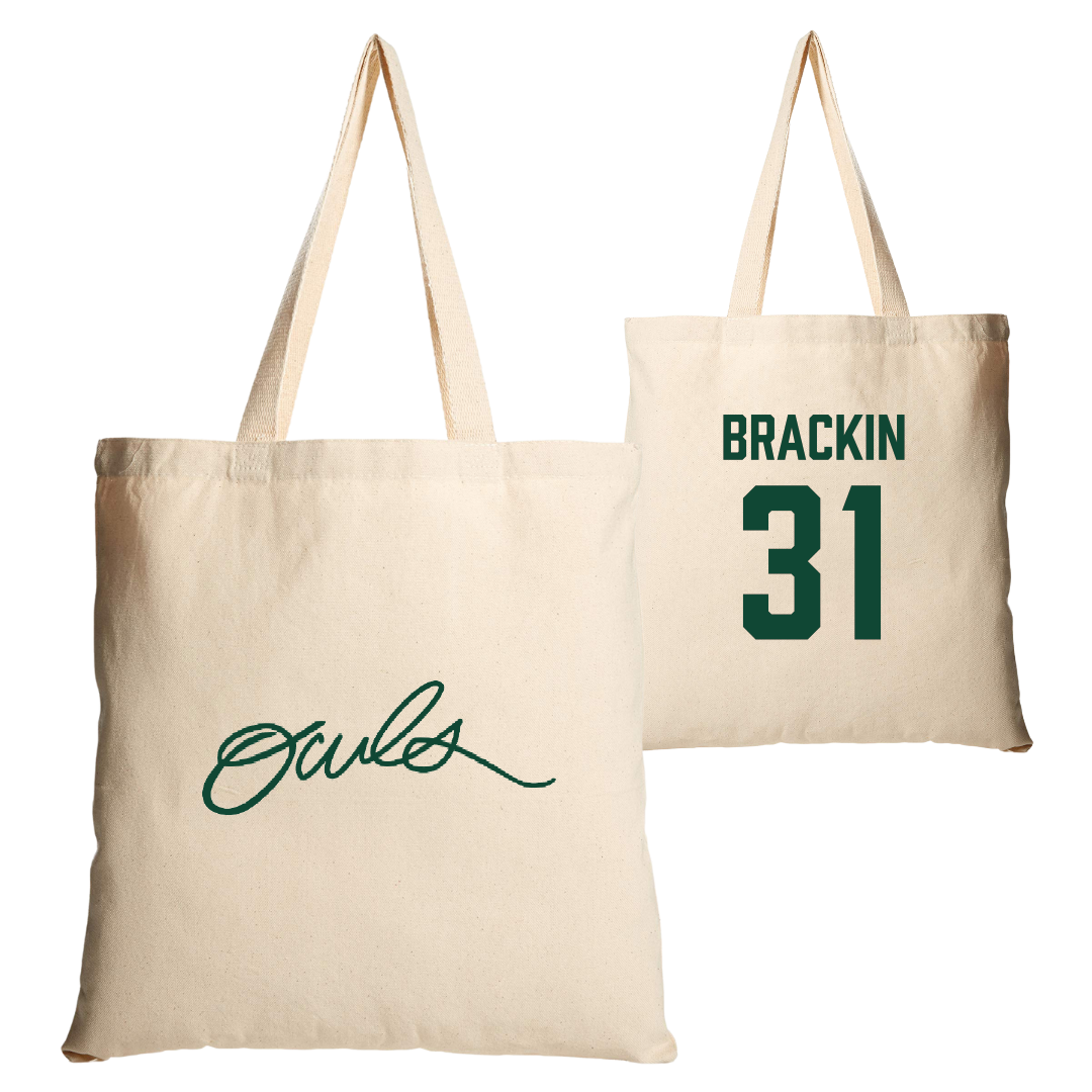 William Woods University Lacrosse (M) Tan Canvas Tote Bag - #31 Jack Brackin