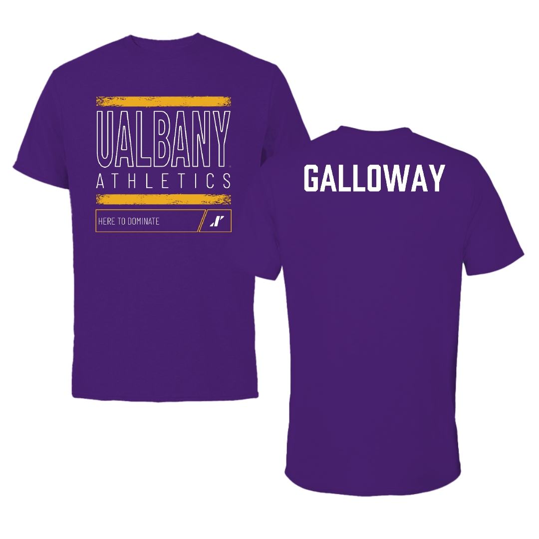 University at Albany TF and XC Purple Dominate Tee - Toni Galloway