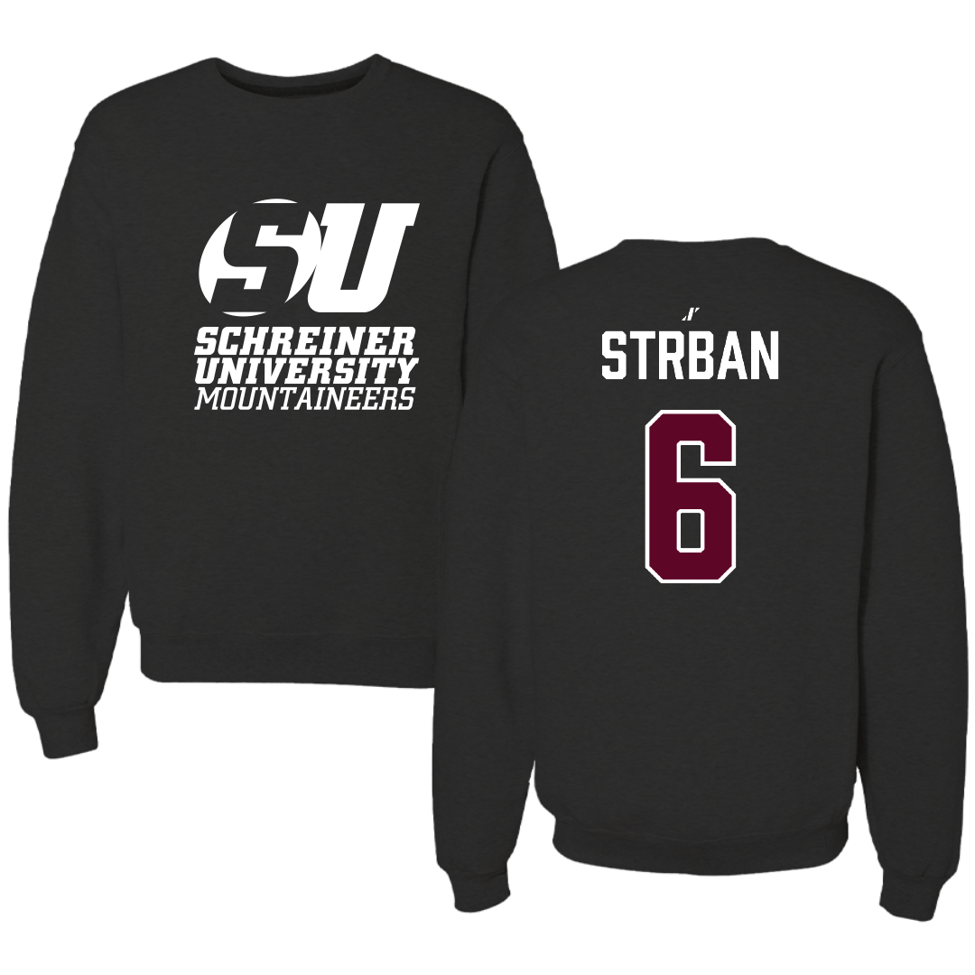 Schreiner University Volleyball (W) Black Crewneck - #6 Mackenzie Strban