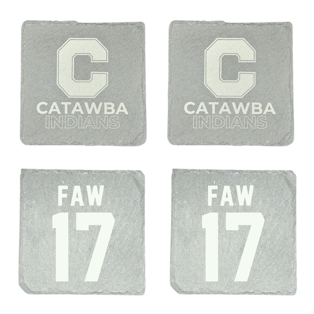 Catawba College Baseball Stone Coaster (4 Pack)  - #17 Marshal Faw