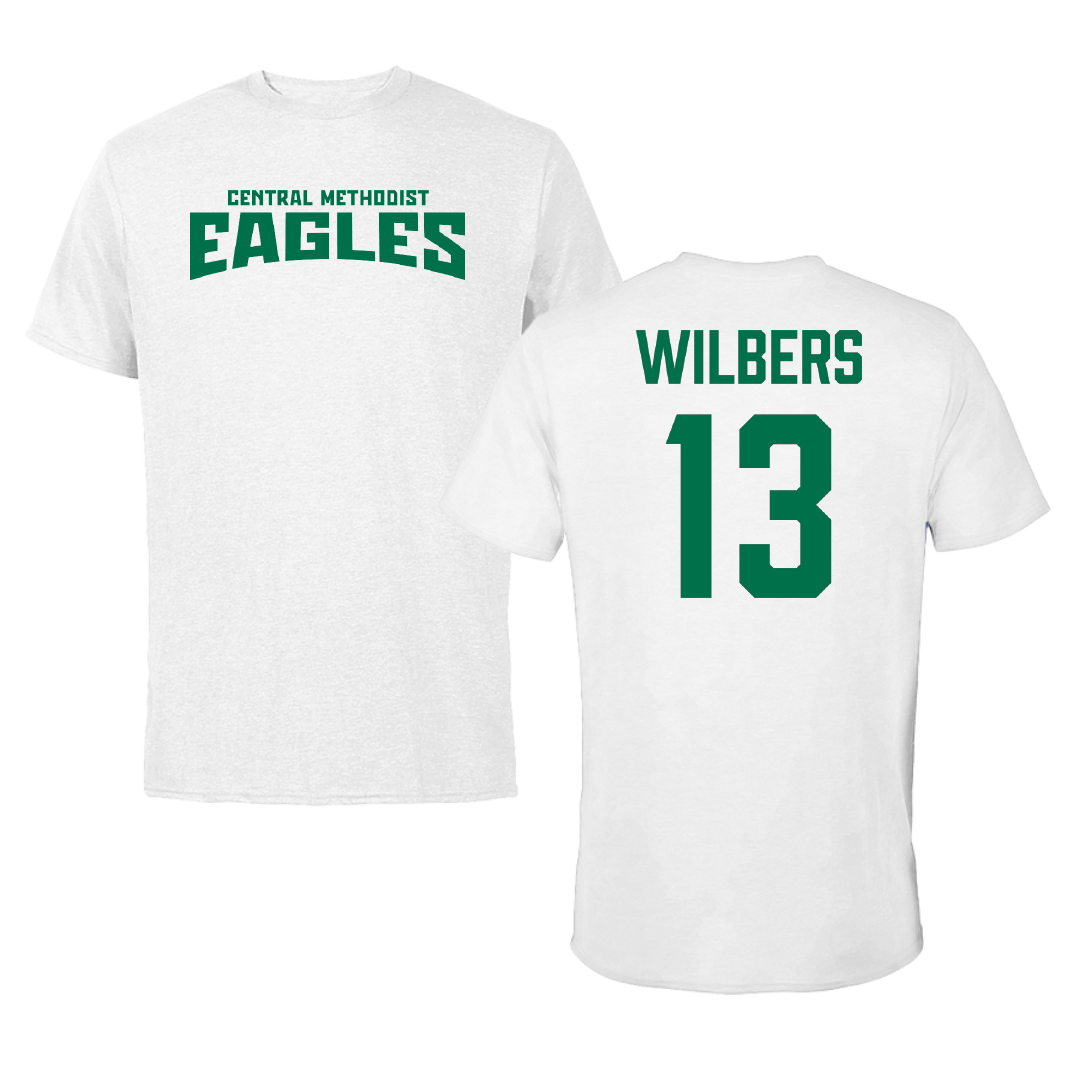 Central Methodist University Soccer White Classic Performance Tee - #13 Jackson Wilbers