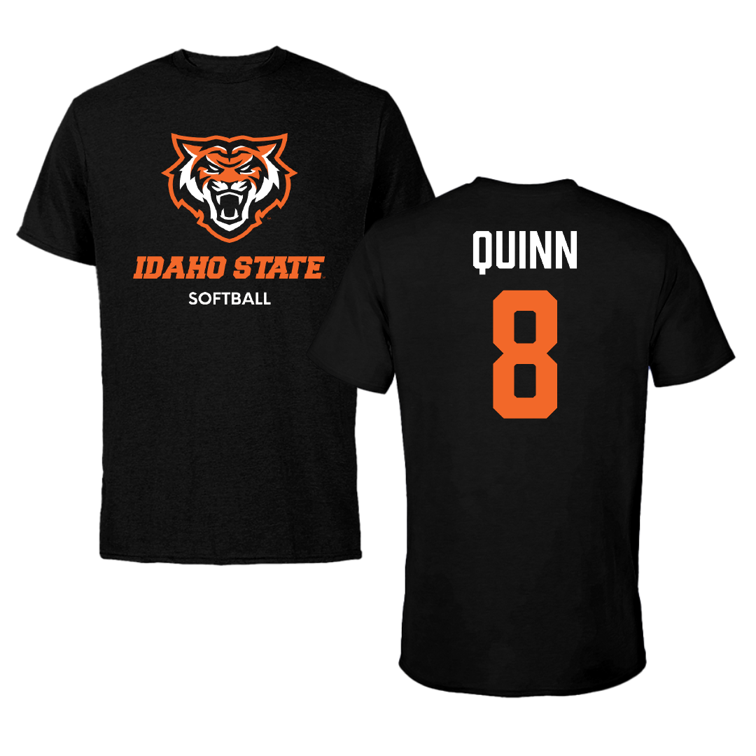 Idaho State University Softball Black Performance Tee - #8 Rebecca Quinn