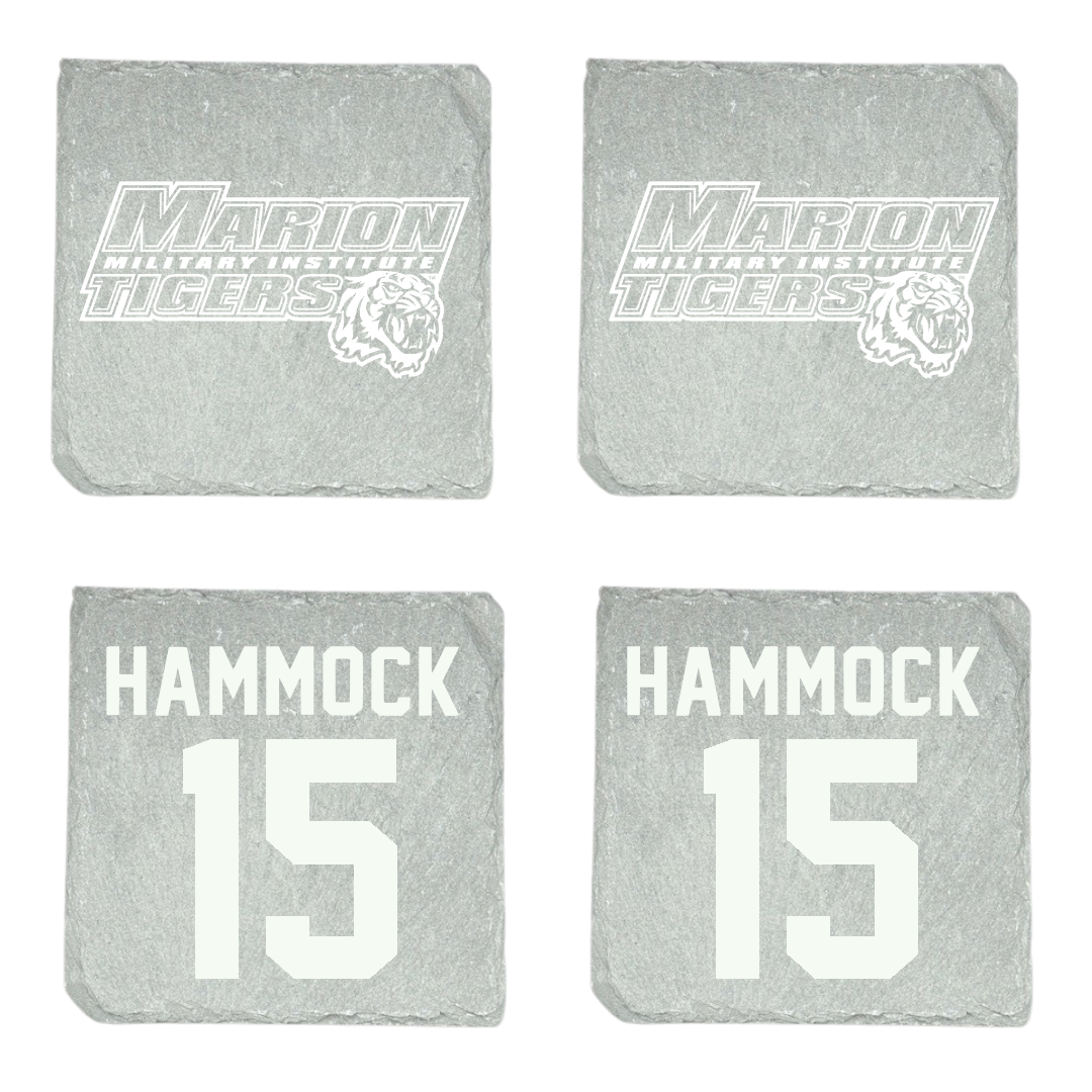 Marion Military Institute Baseball Stone Coaster (4 Pack)  - #15 Seth Hammock