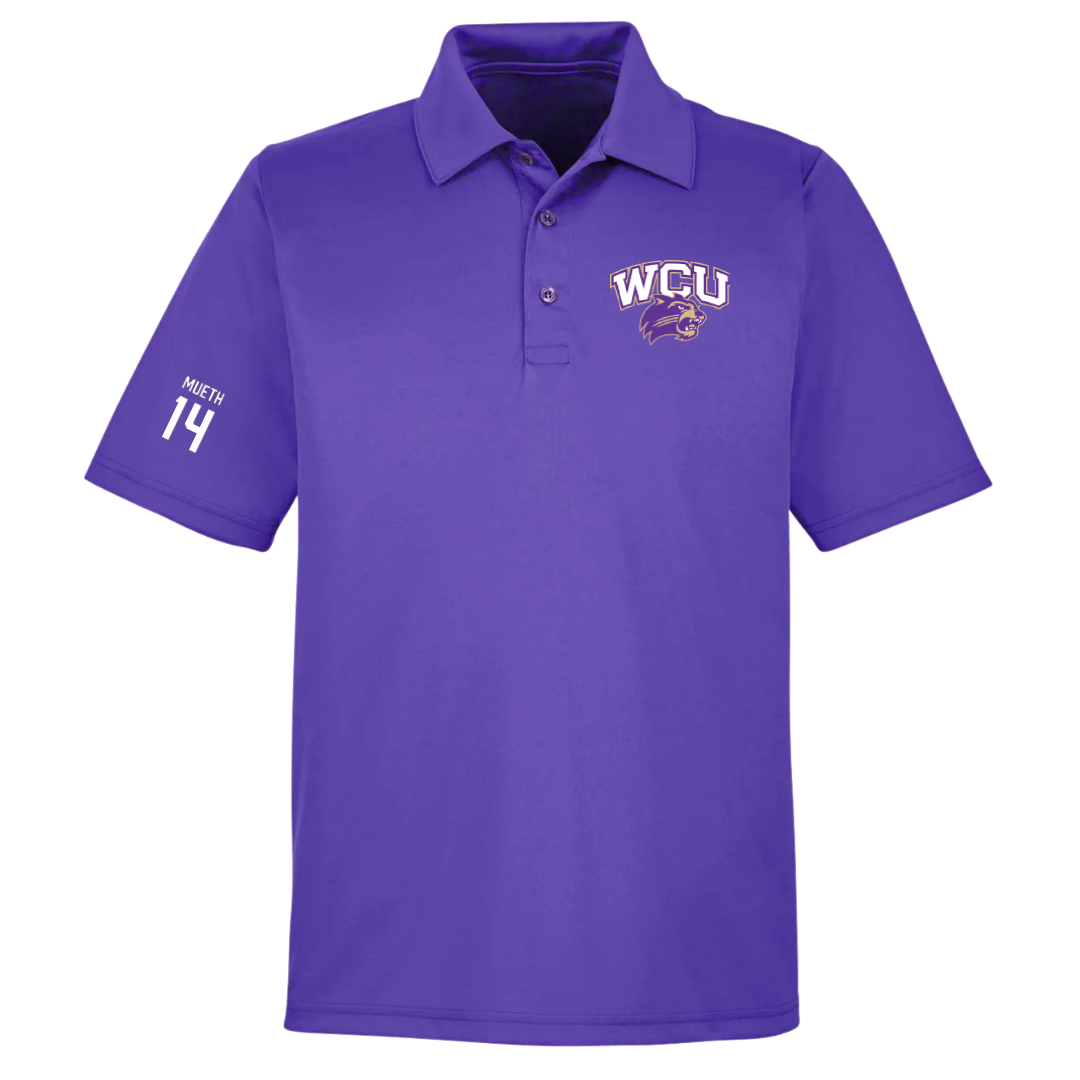 Western Carolina University Soccer (W) Purple Polo - #14 Mary Mueth