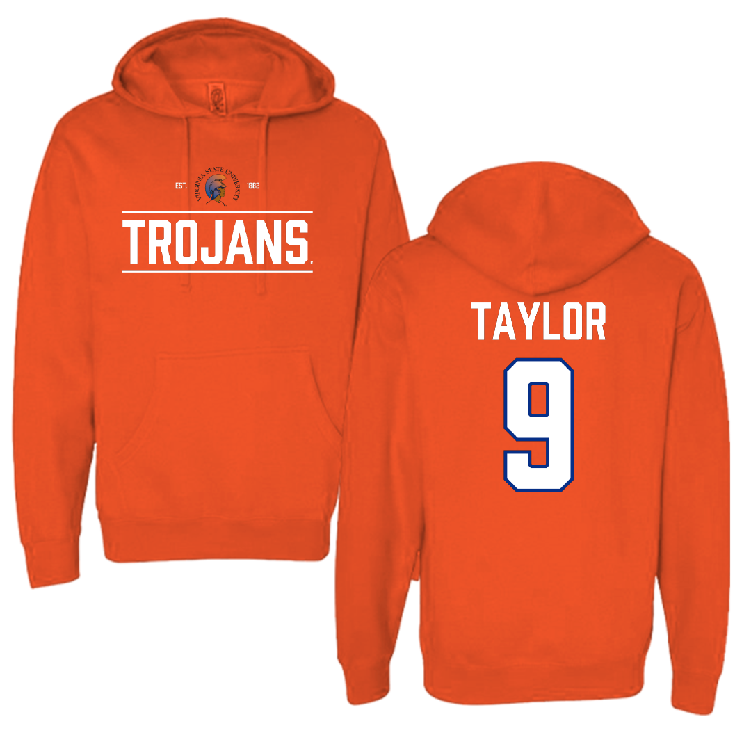 Virginia State University Lacrosse (M) Orange General Hoodie - #9 Sean-Michael Taylor