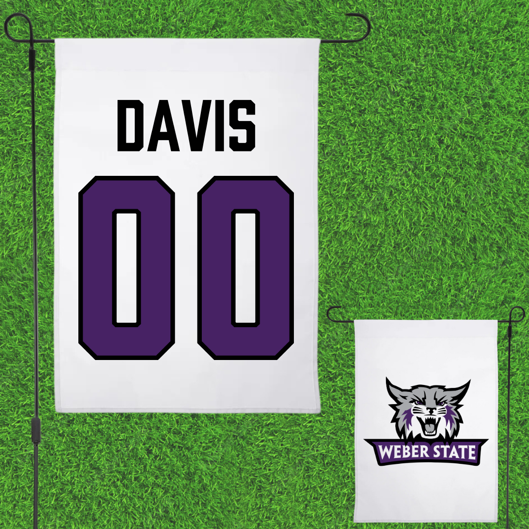 Weber State University Basketball (W) White Garden Flag - #00 Maya Davis