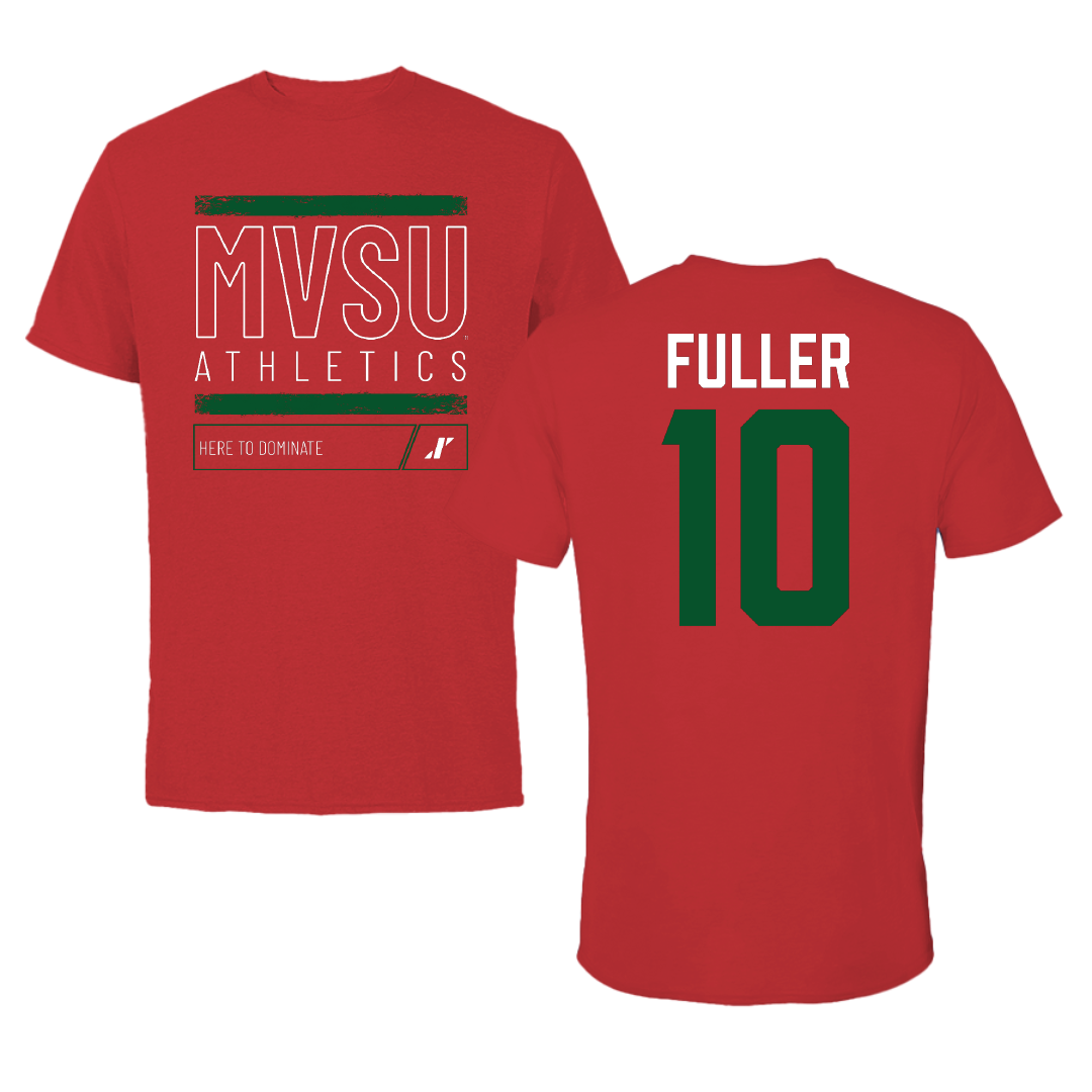 Mississippi Valley State University Softball Red Dominate Tee - #10 Taylor Fuller