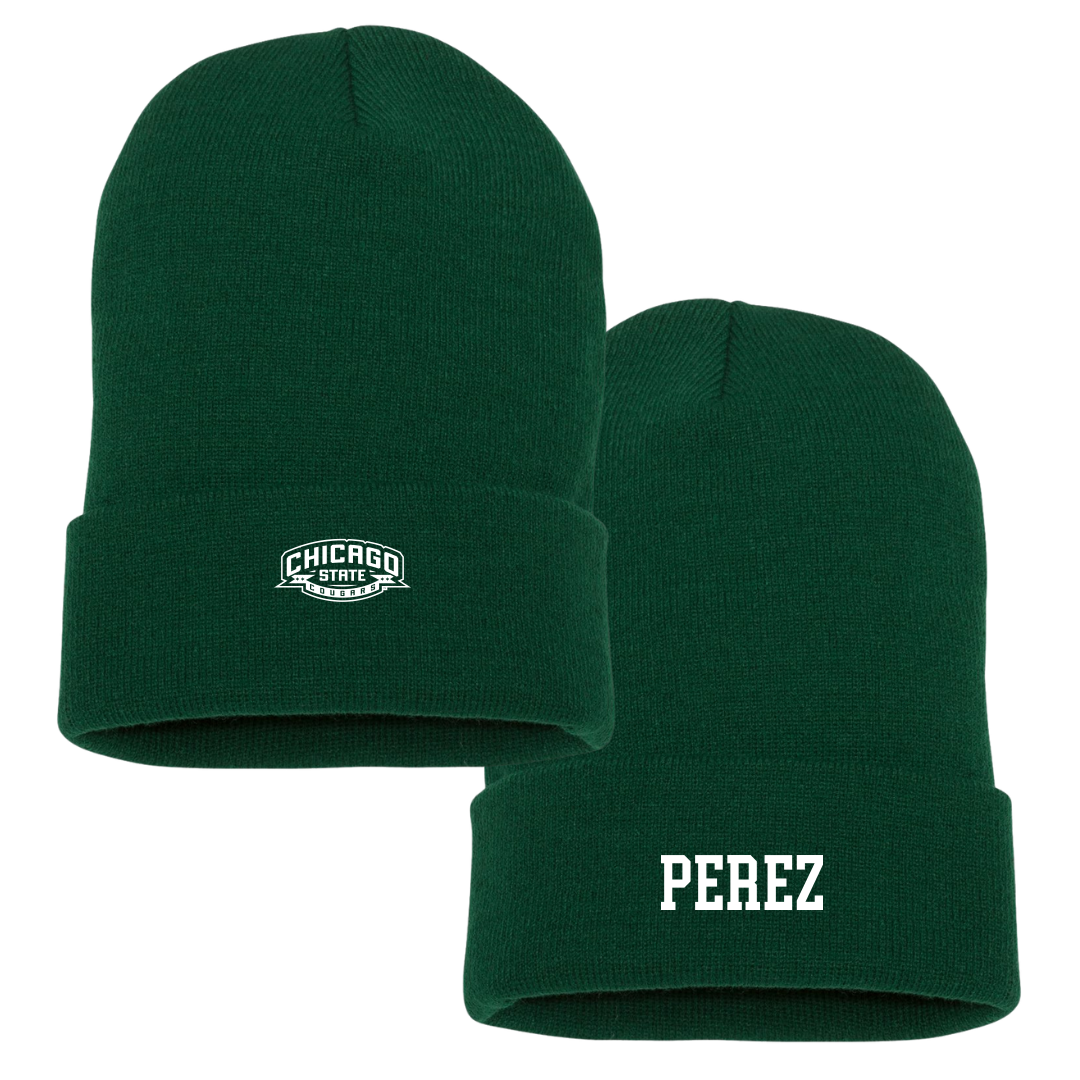 Chicago State University Golf (W) University Green Beanie - Begoña Perez