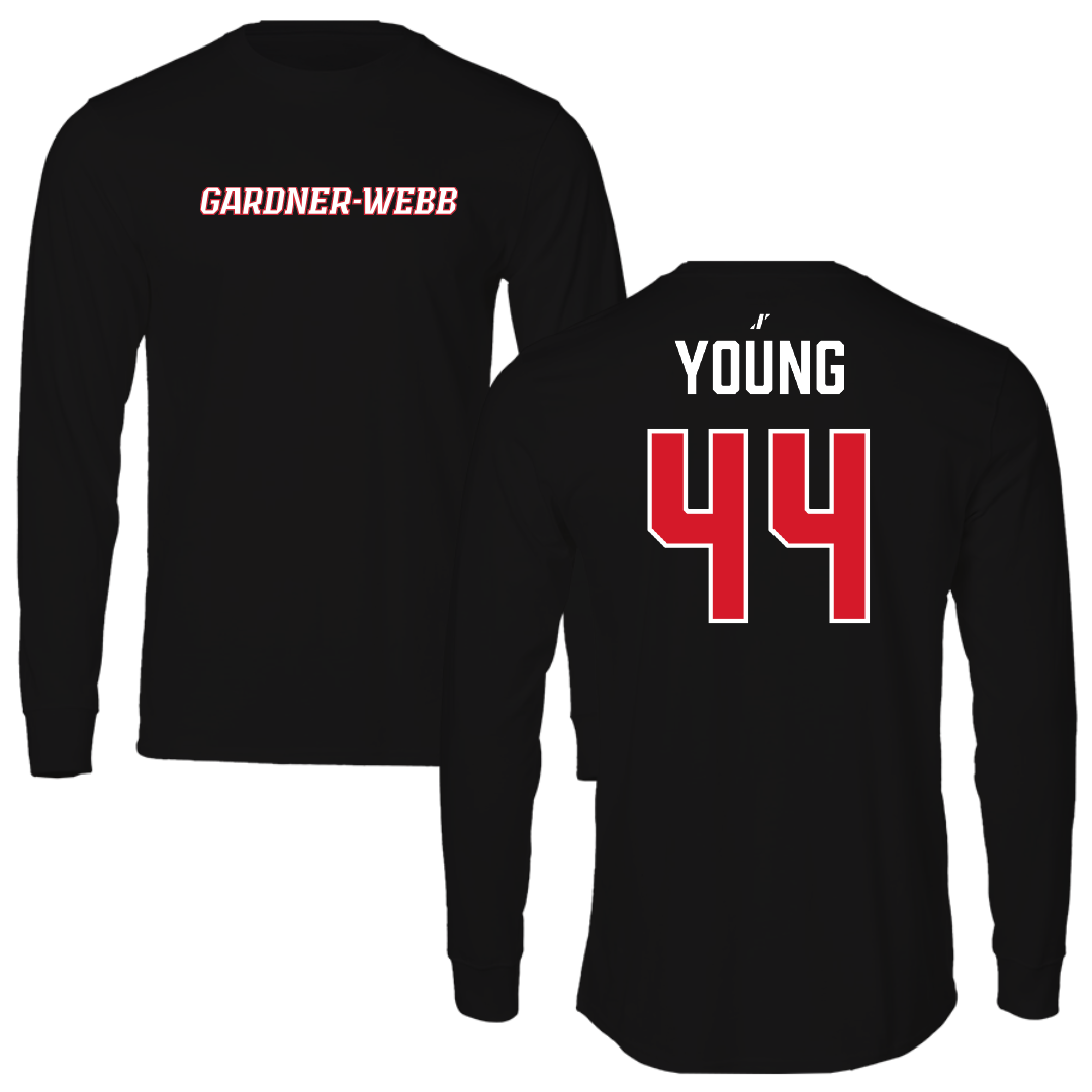 Gardner-Webb University Football Black Performance Long Sleeve - #44 Jamari Young