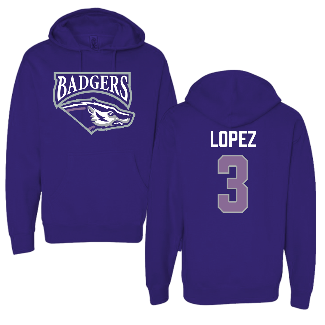Spring Hill College Baseball Purple Hoodie - #3 Robby Lopez