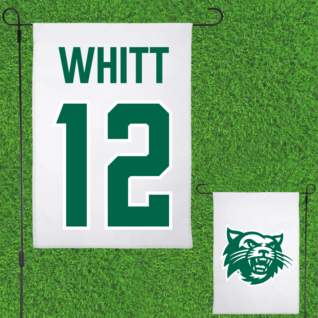 Northwest Missouri State University Baseball White Garden Flag - #12 Bronco Whitt