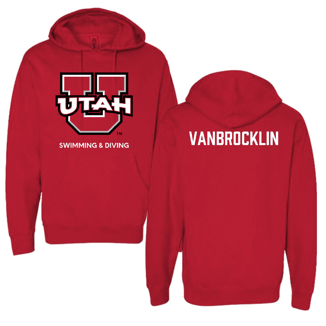 University of Utah Swimming & Diving Red Utes Hoodie - Evan VanBrocklin