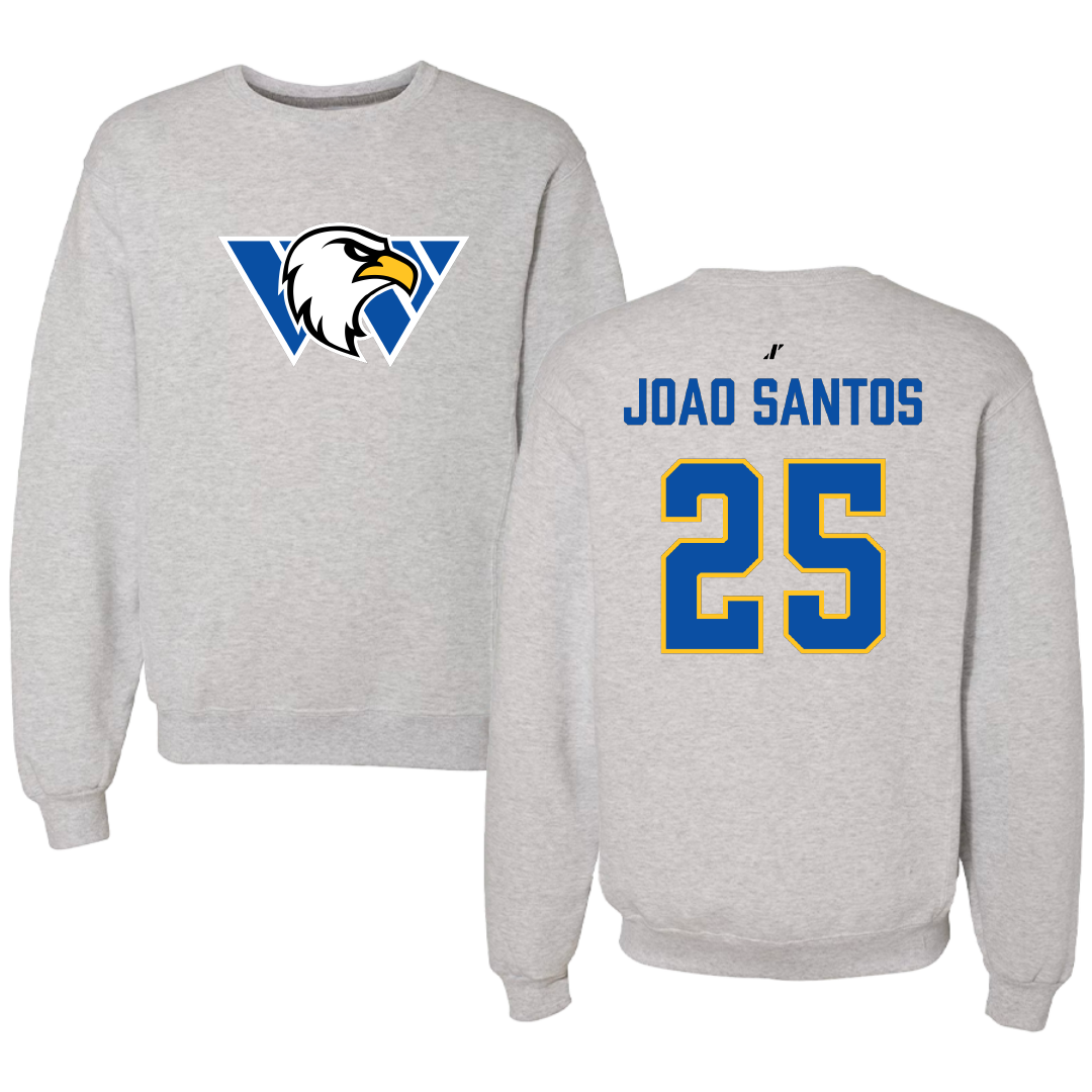 Williams Baptist University Soccer (M) Light Gray Crewneck - #25 Joao Joao Santos