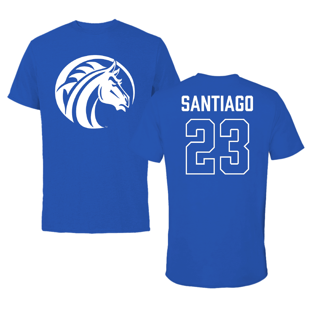 Fayetteville State University Basketball (M) Blue Tee - #23 Gerardo Santiago