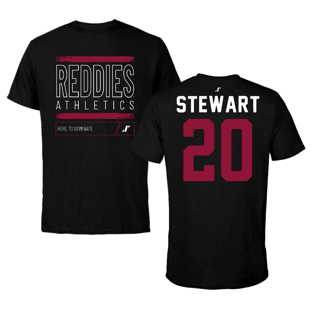 Henderson State University Basketball Black Dominate Performance Tee - #20 KJ Stewart