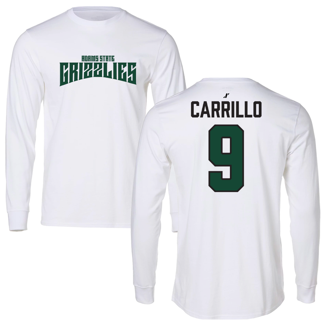 Adams State University Baseball White Classic Long Sleeve - #9 Macs Carrillo