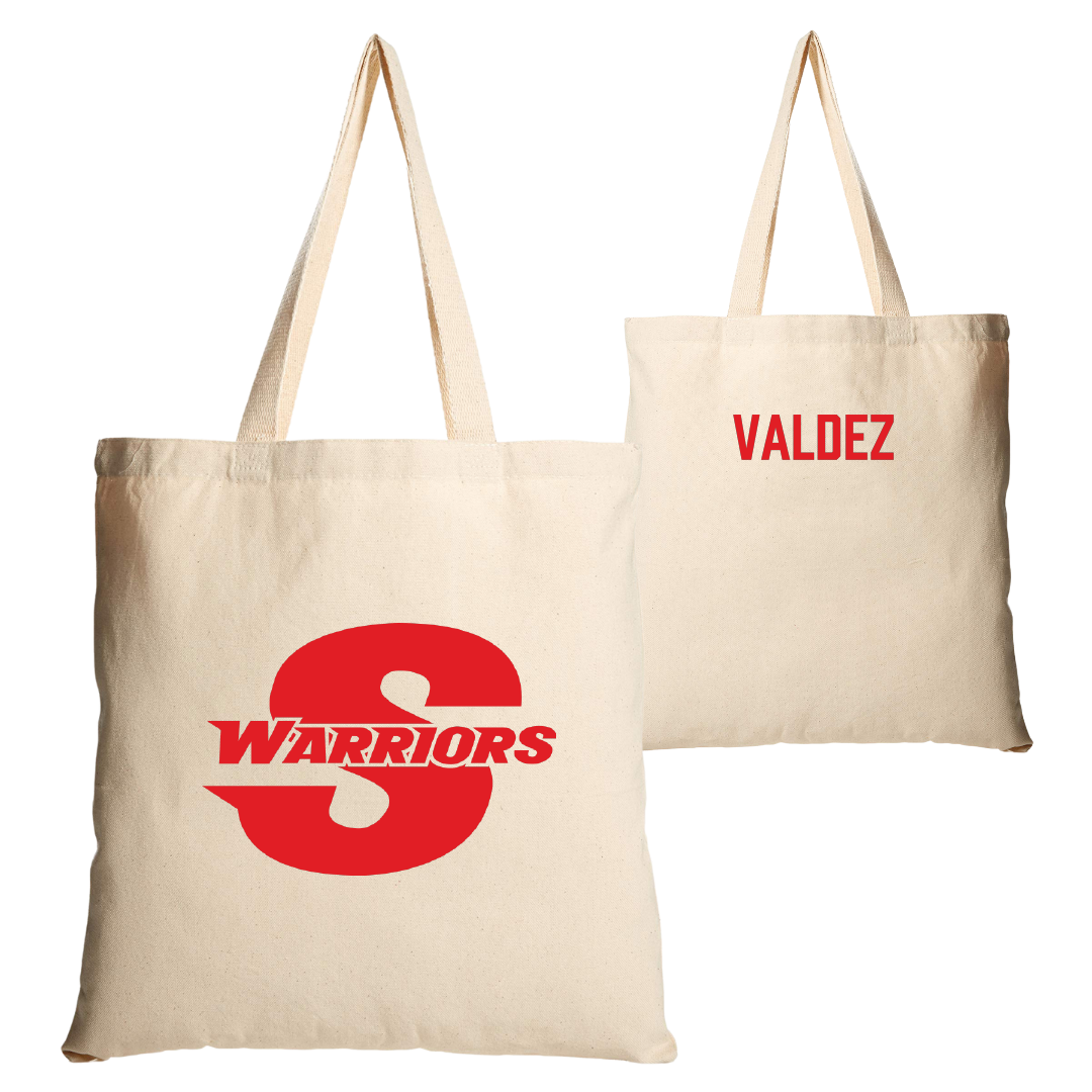 Stanislaus State Basketball (M) Tan Canvas Tote Bag - Jaylen Valdez