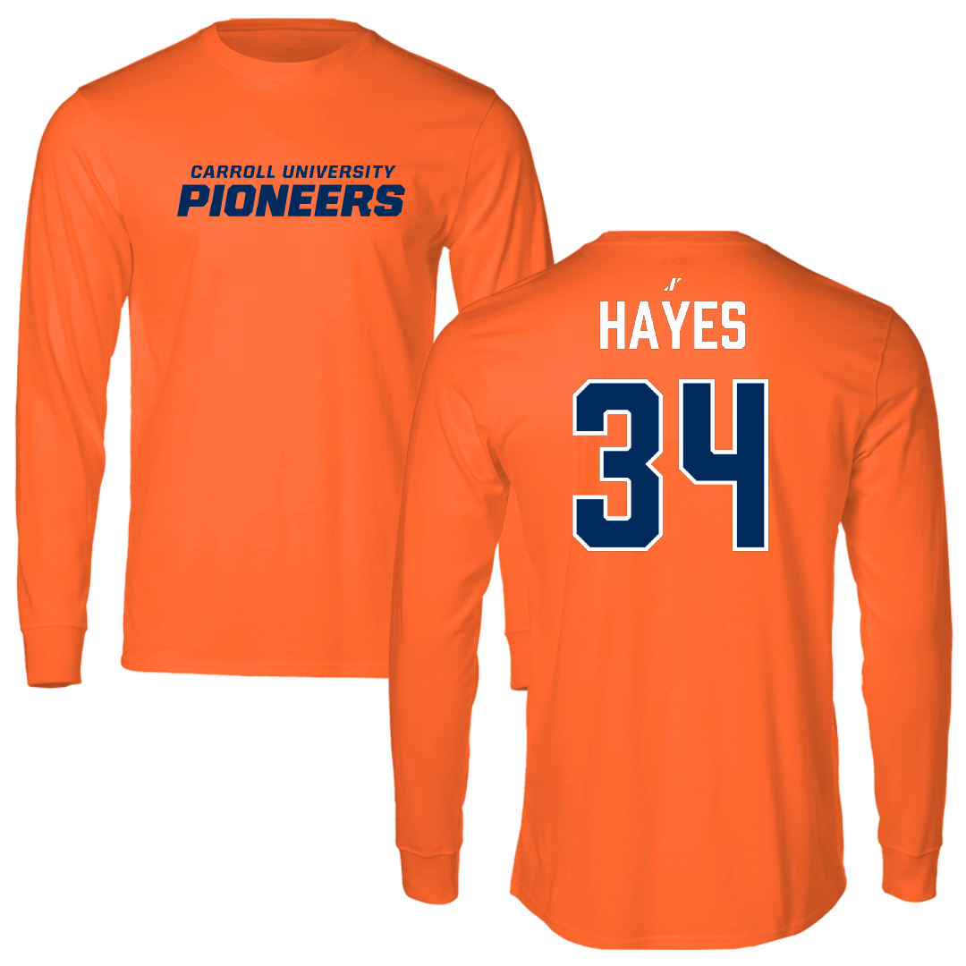 Carroll University Basketball (W) Orange Performance Long Sleeve - #34 Payton Hayes