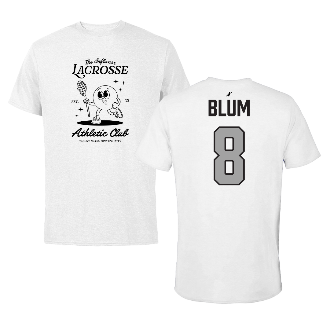 Lacrosse White Influxer Athletic Club Tee - #8 Jack Blum