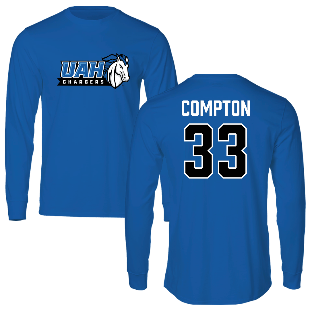 Huntsville Baseball Blue Long Sleeve - #33 Nick Compton