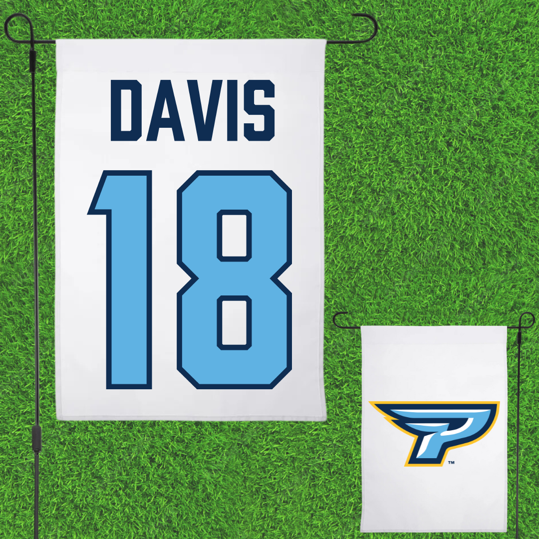 Point University Baseball White Garden Flag - #18 Dylan Davis
