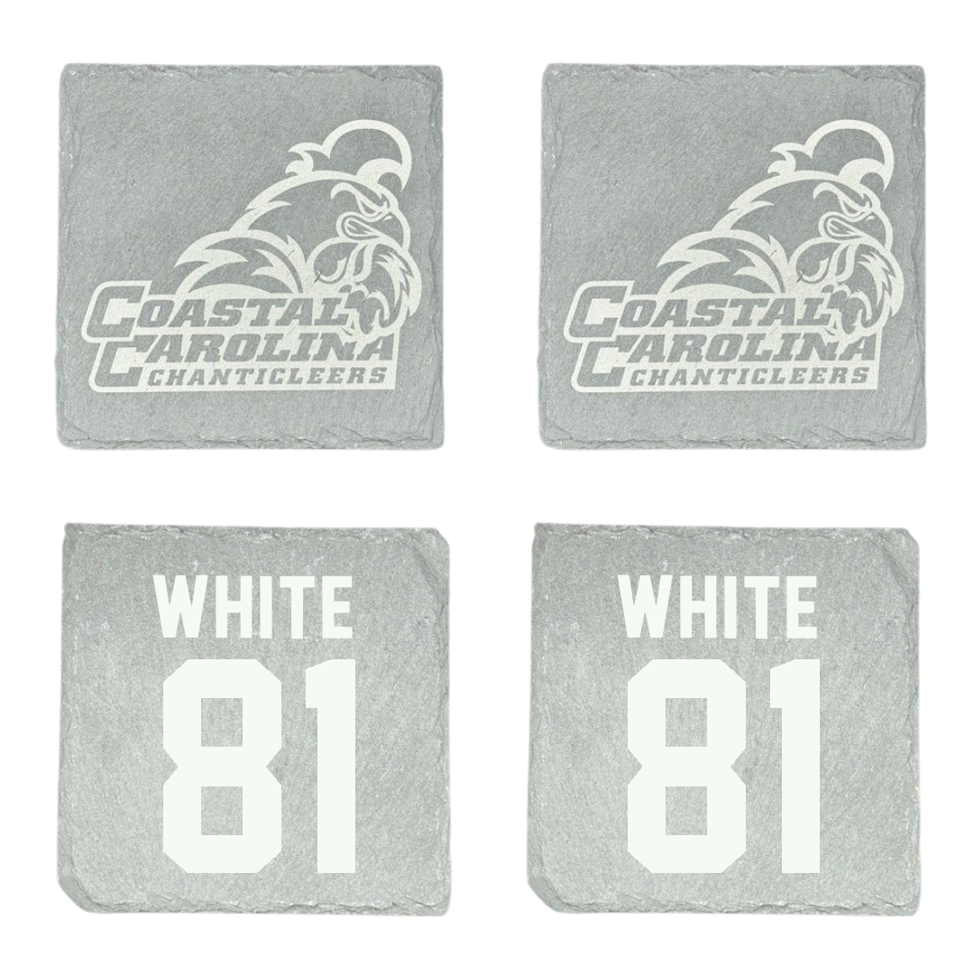 Coastal Carolina University Football Stone Coaster (4 Pack)  - #81 Dwayne White