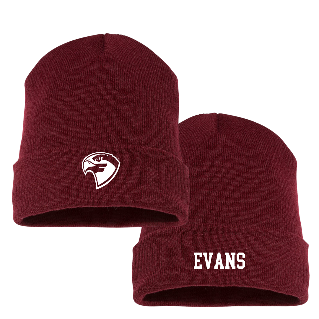 Fairmont State University Football Maroon Beanie - #64 Jaiden Evans