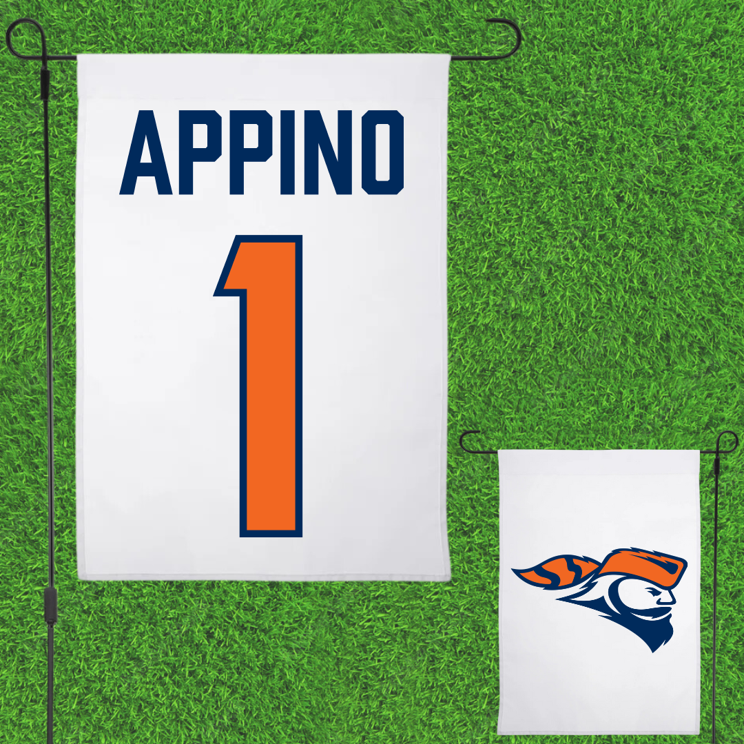 Carroll University Baseball White Garden Flag - #1 Joey Appino