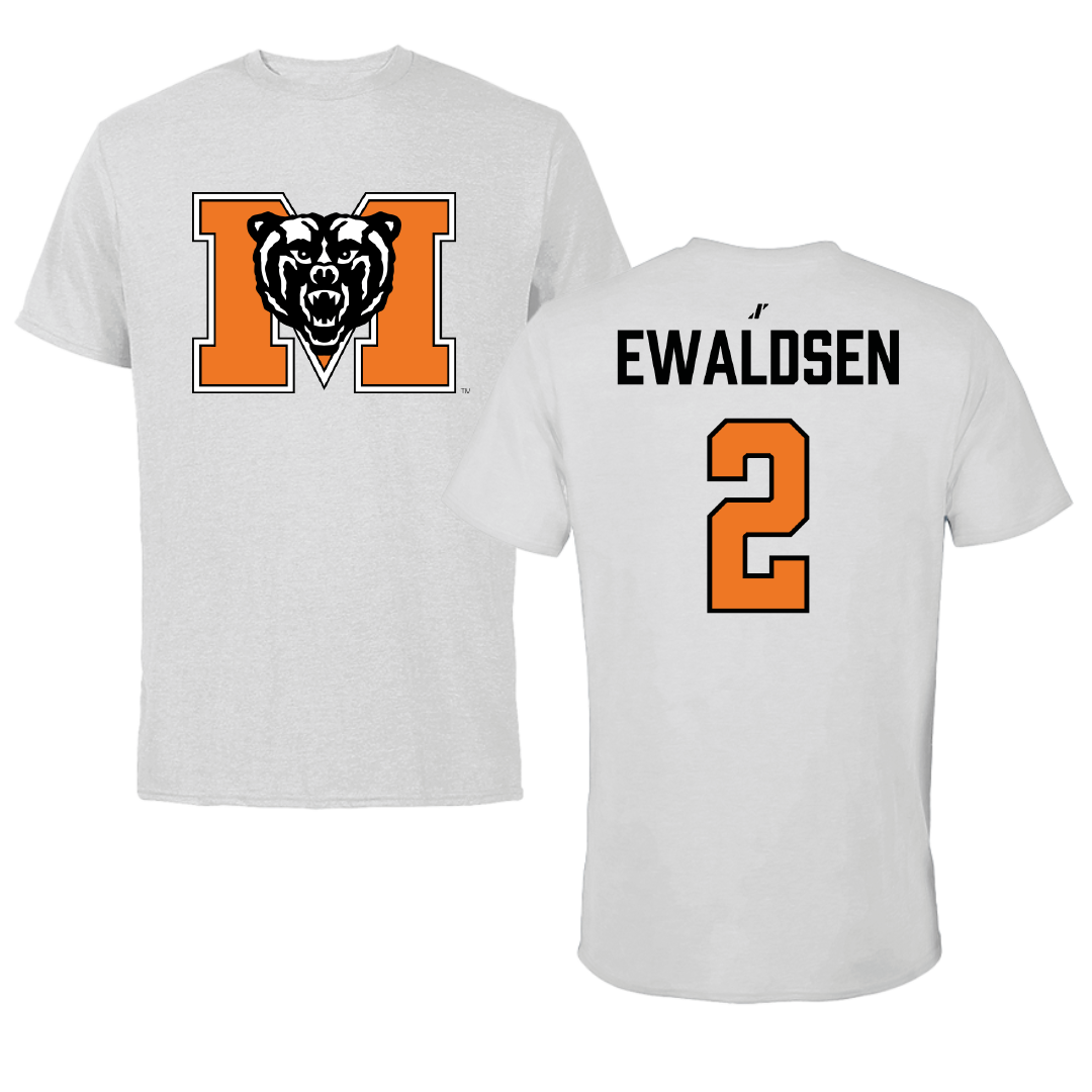 Mercer University Baseball Light Gray Performance Tee - #2 Collin Ewaldsen
