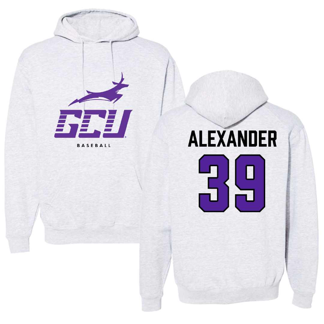 Grand Canyon University Baseball Gray Hoodie - #39 Aspen Alexander