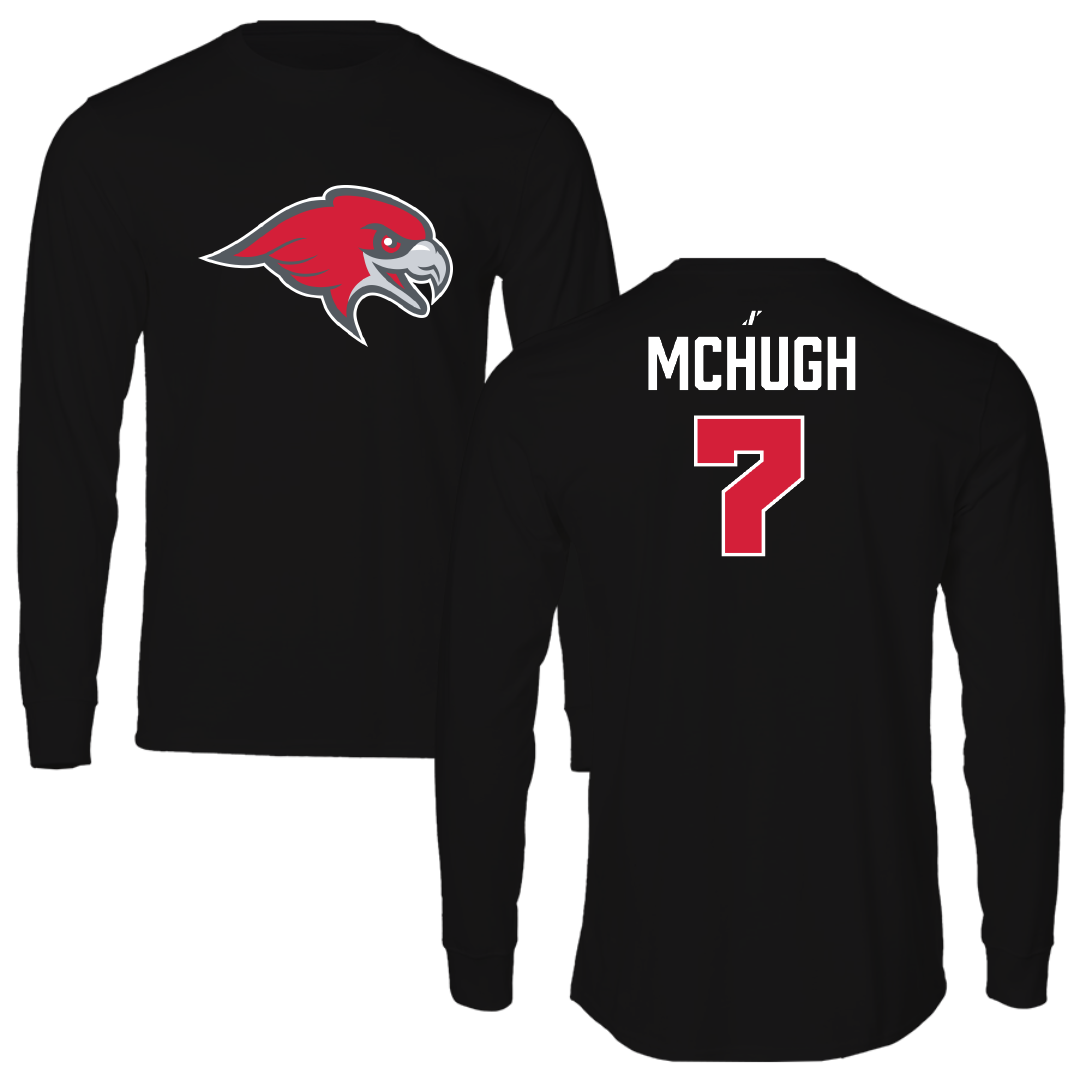 Montclair State University Basketball (W) Black Performance Long Sleeve - #7 Mara McHugh