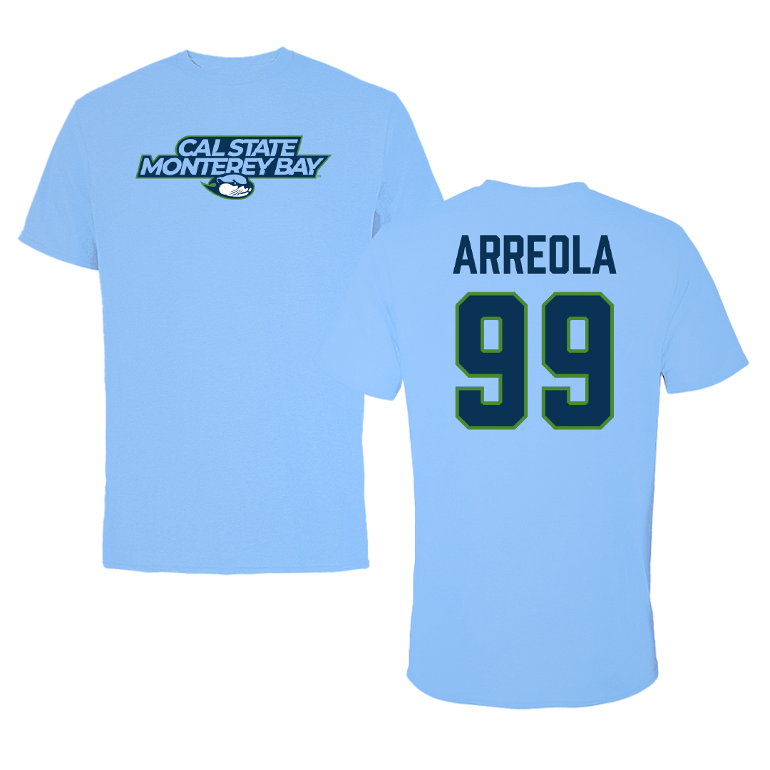 Cal State Monterey Bay Softball Carolina Blue Performance Tee - #99 Nani Arreola