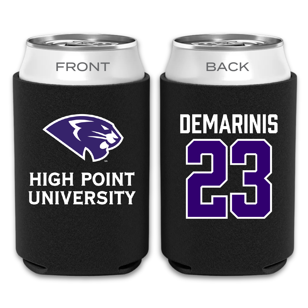 High Point University Baseball Black Can Cooler - #23 Rocco DeMarinis
