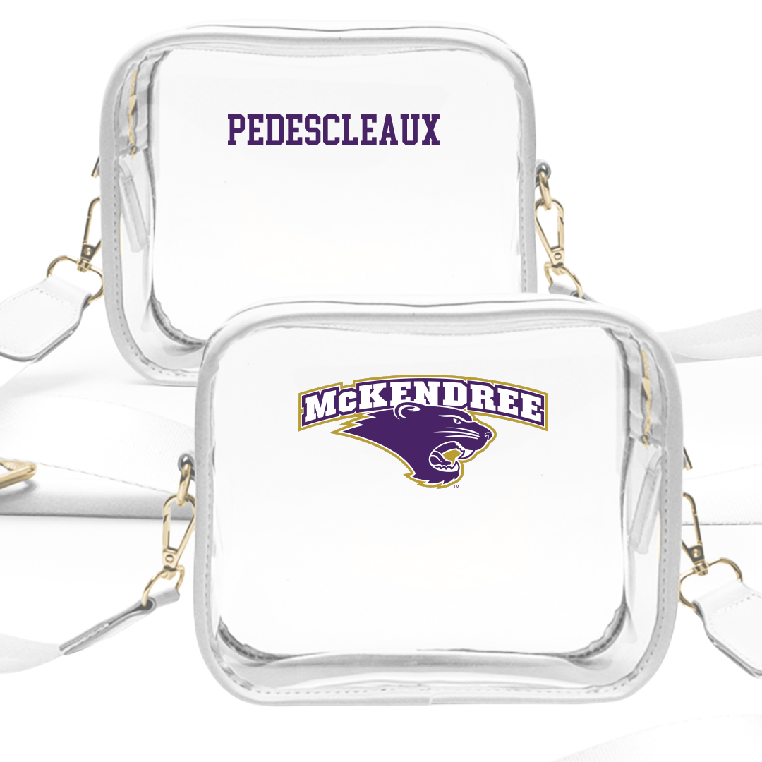 McKendree University Weightlifting White Clear Stadium Bag - Devin Pedescleaux