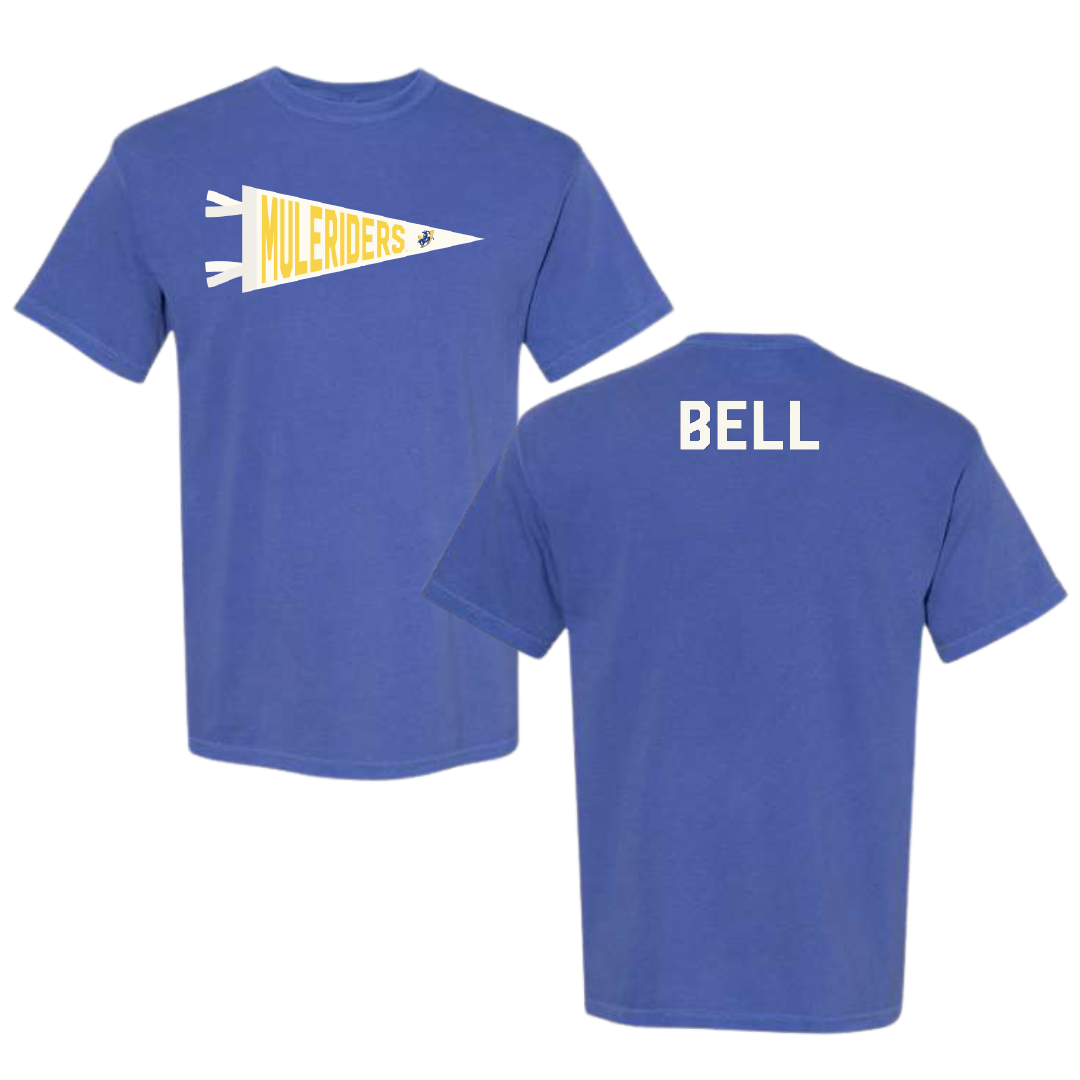 Southern Arkansas University Golf (M) Blue Pennant Comfort Colors Tee - Carter Bell