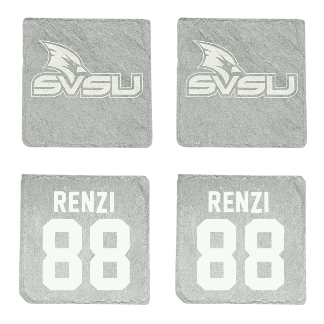 Saginaw Valley State University Football Stone Coaster (4 Pack)  - #88 Michael Renzi