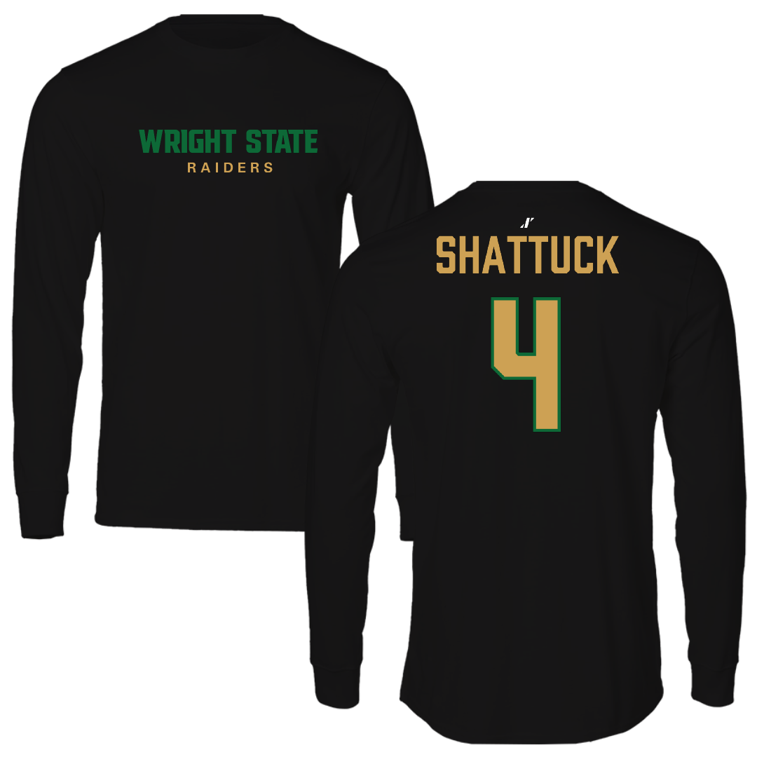 Wright State University Bowling Black Performance Long Sleeve - #4 Allison Shattuck