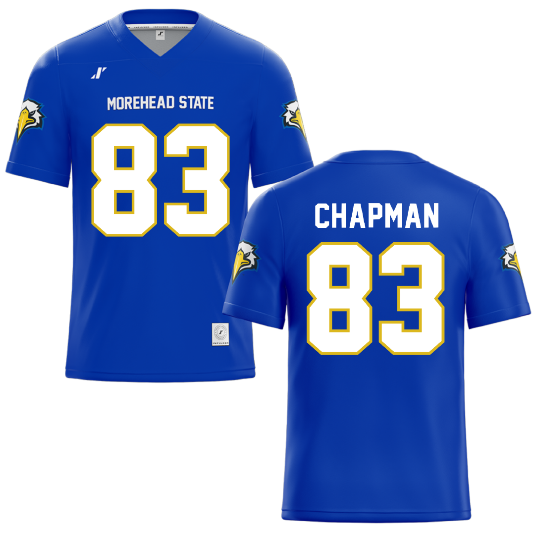 Morehead State University Blue Football Jersey - #83 Josh Chapman