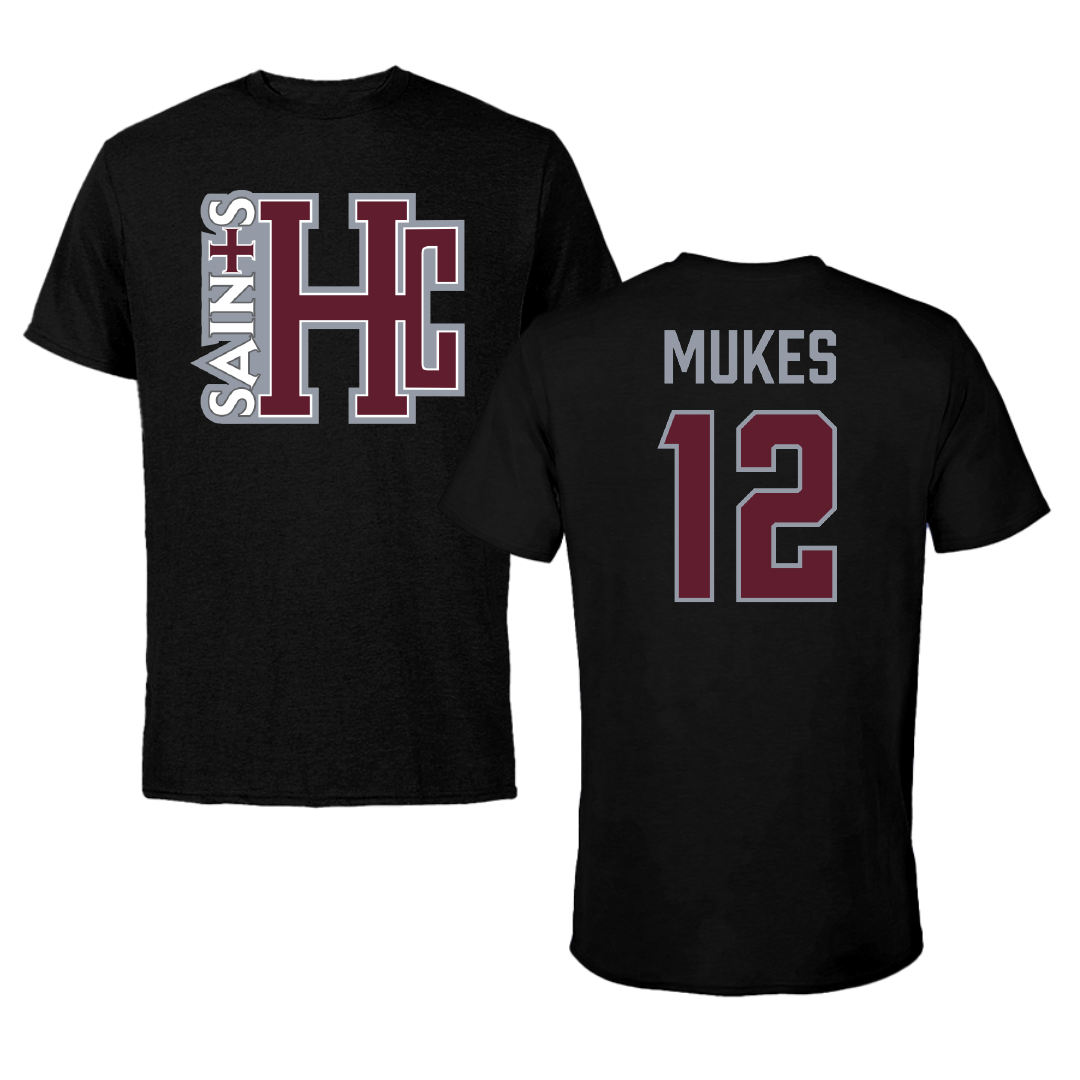 Holy Cross College Basketball (M) Black Performance Tee - #12 Donovan Mukes