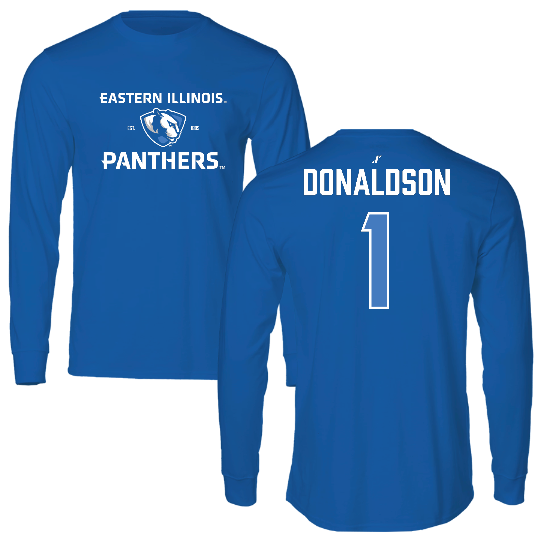 Eastern Illinois University Softball Blue General Performance Long Sleeve - #1 Sidney Donaldson