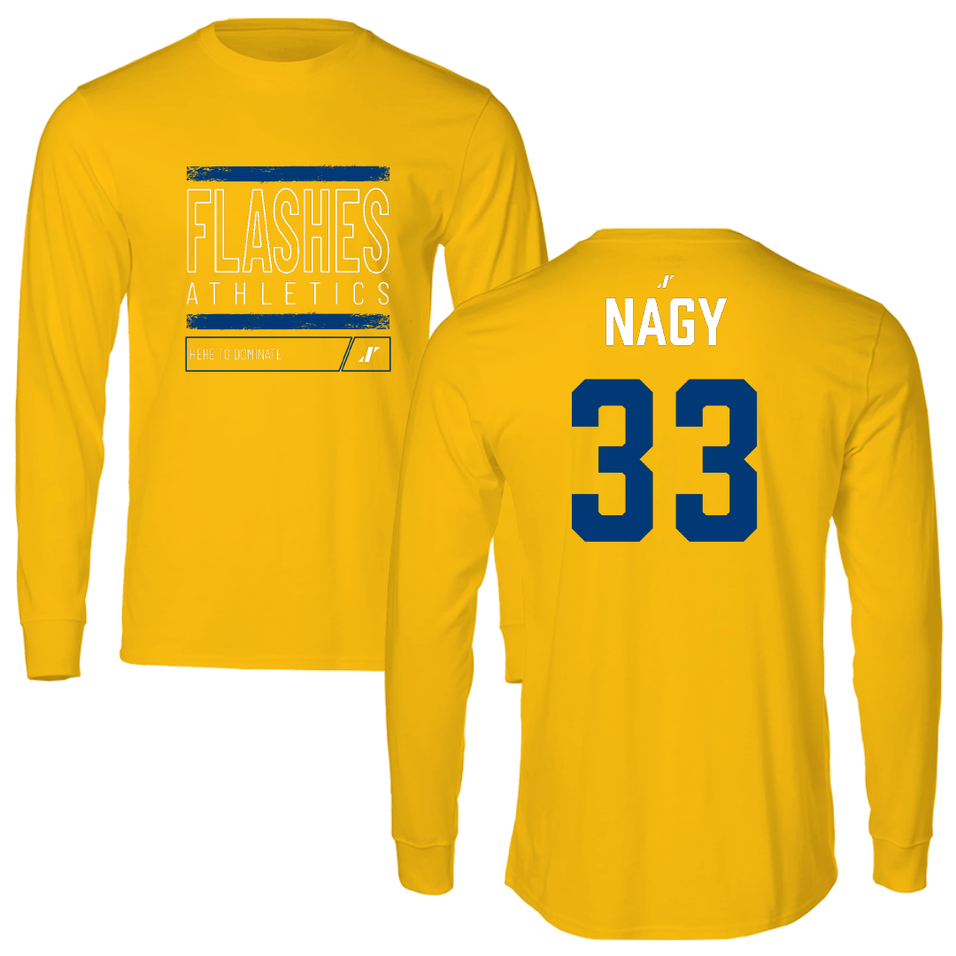 Kent State University Softball Gold Dominate Long Sleeve - #33 Delaney Nagy
