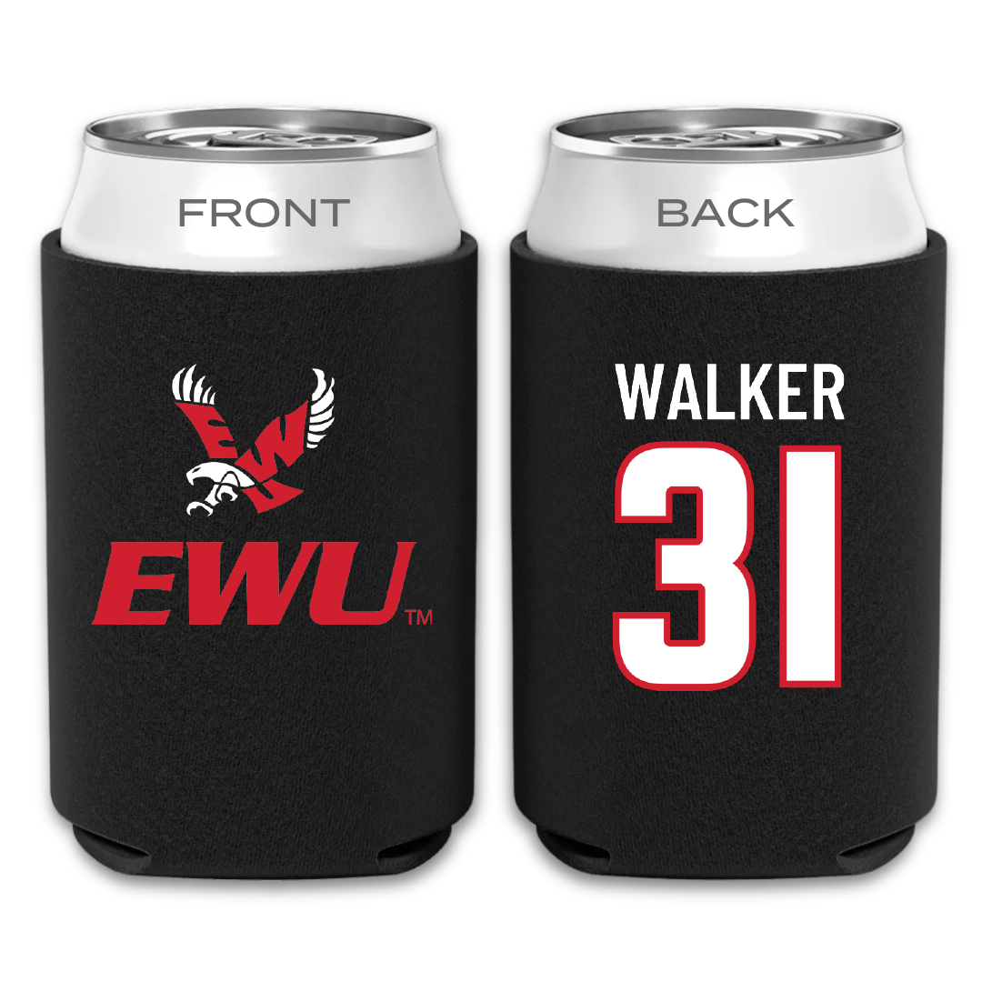 Eastern Washington University Soccer Black Can Cooler - #31 Delani Walker