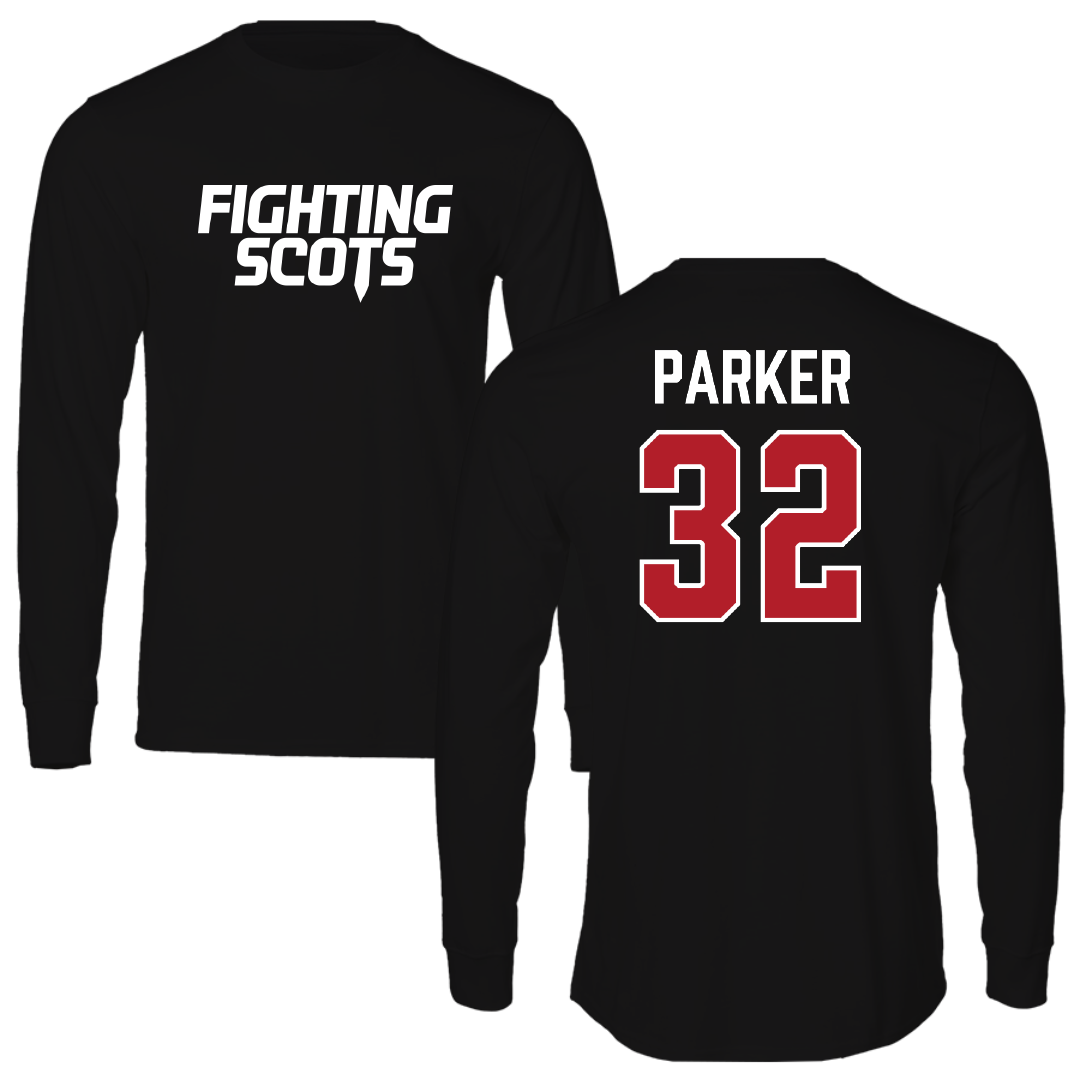 PennWest Edinboro Football Black Long Sleeve - #32 Drew Parker