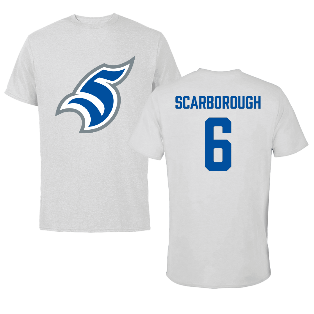 Thomas More University Football Light Gray Performance Tee - #6 Jaeden Scarborough